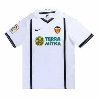 Retro 2000/01 Valencia Home Soccer Jersey