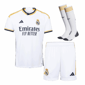 Real Madrid Home Soccer Jersey Kit(Jersey+Shorts+Socks) 2023/24