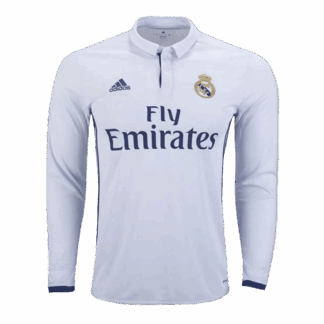 Retro 2016/17 Real Madrid Home Long Sleeve Soccer Jersey