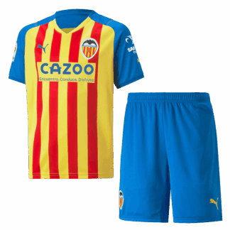 Kid’s Valencia Third Away Soccer Jersey Kit(Jersey+Shorts) 2022/23