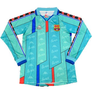 Retro 1996/97 Barcelona Away Long Sleeve Soccer Jersey