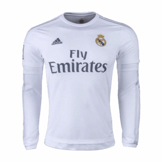 Retro 2015/16 Real Madrid Home Long Sleeve Soccer Jersey
