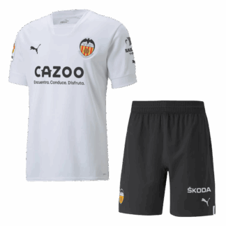 Kid’s Valencia Home Soccer Jersey Kit(Jersey+Shorts) 2022/23