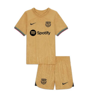 Kid’s Barcelona Away Soccer Jersey Kit(Jersey+Shorts) 2022/23