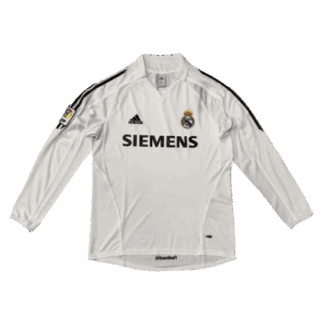 Retro 2005/06 Real Madrid Home Long Sleeve Soccer Jersey