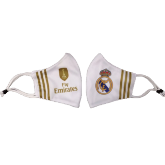 Real Madrid Soccer Face Mask – White