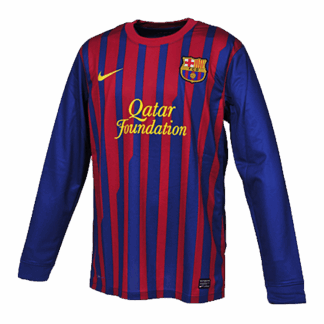 Retro 2011/12 Barcelona Home Long Sleeve Soccer Jersey