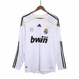 Retro 2009/10 Real Madrid Home Long Sleeve Soccer Jersey