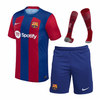 Barcelona Home Soccer Jersey Kit(Jersey+Shorts+Socks) 2023/24
