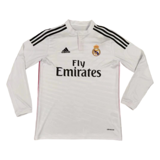 Retro 2014/15 Real Madrid Home Long Sleeve Soccer Jersey