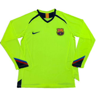 Retro 2005/06 Barcelona Away Long Sleeve Soccer Jersey