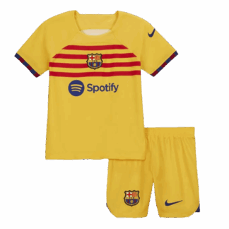 Kid’s Barcelona Fourth Away Soccer Jersey Kit(Jersey+Shorts) 2022/23