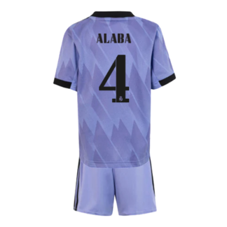 Kid’s ALABA #4 Real Madrid Away Soccer Jersey Kit(Jersey+Shorts) 2022/23