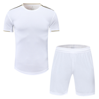 Real Madrid Style Customize Team Black&White Soccer Jersey Kit(Jersey+Shorts)