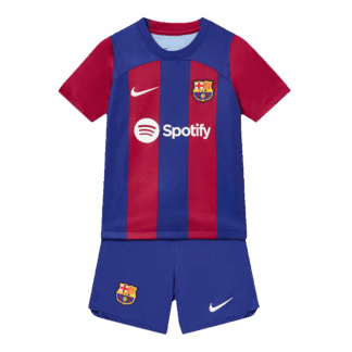 Kid’s Barcelona Home Soccer Jersey Kit(Jersey+Shorts) 2023/24