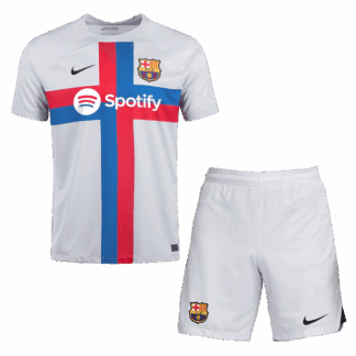 Kid’s Barcelona Third Away Soccer Jersey Kit(Jersey+Shorts) 2022/23