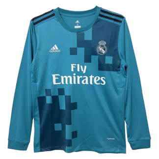 Retro 2017/18 Real Madrid Away Long Sleeve Soccer Jersey
