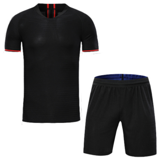 Atletico Madrid Style Customize Team Black Soccer Jersey Kit(Jersey+Shorts)